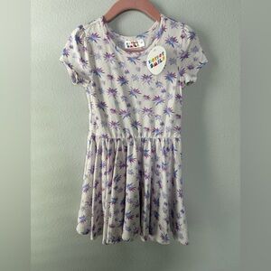 Dot Dot Smile White Casual Sundress Crew Neck